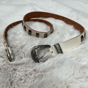 Urban Outfitters Cream Cowboy Belt